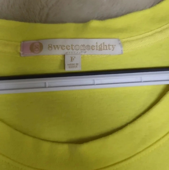 Sweet one eighty love jersey dress yellow size large from korea - Picture 10 of 10